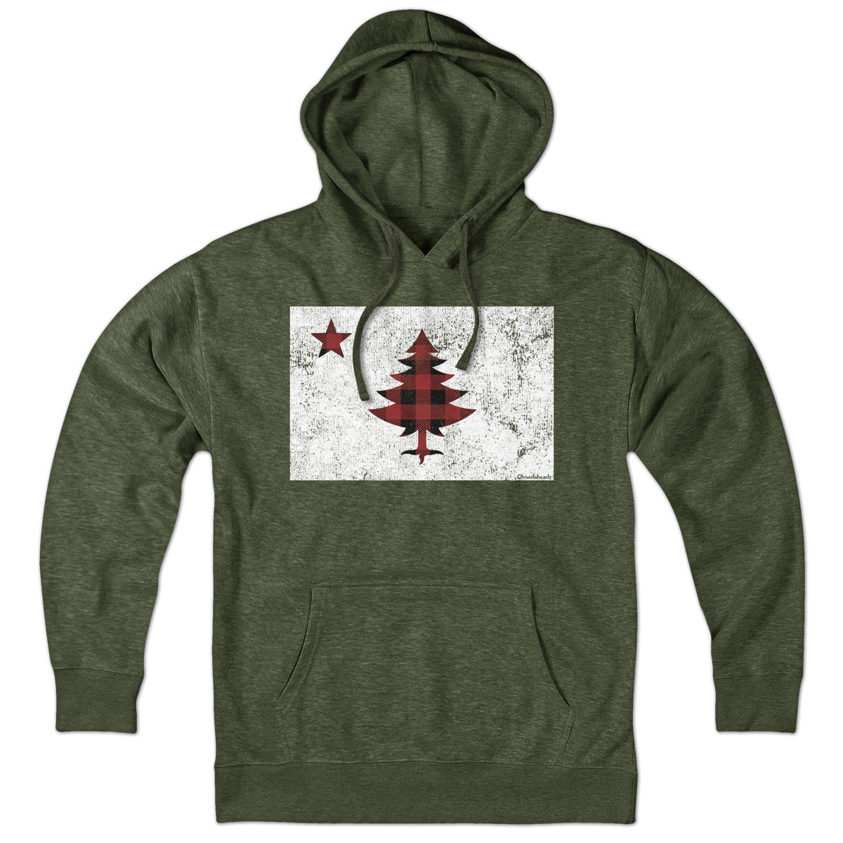 Buffalo Plaid Maine Flag Hoodie - Chowdaheadz