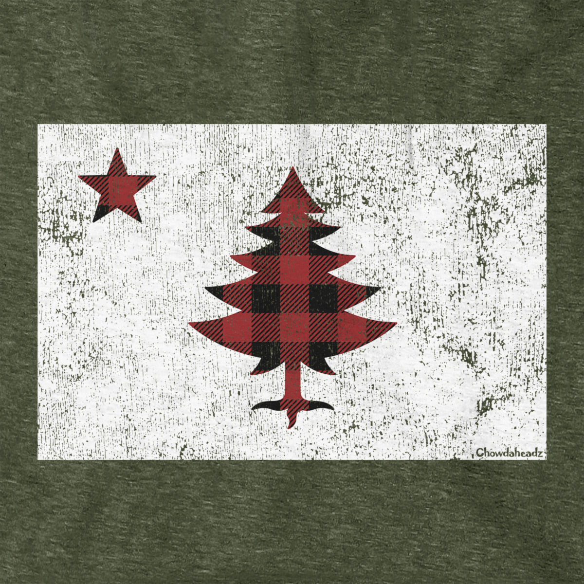 Buffalo Plaid Maine Flag Hoodie - Chowdaheadz