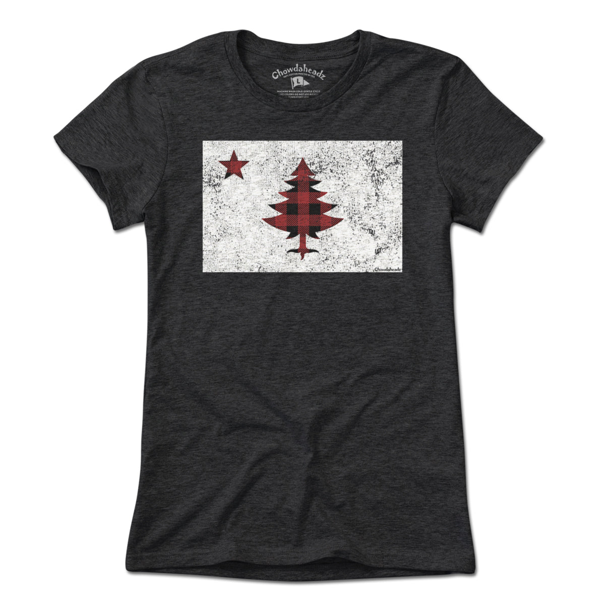 Buffalo Plaid Maine Flag T-Shirt - Chowdaheadz