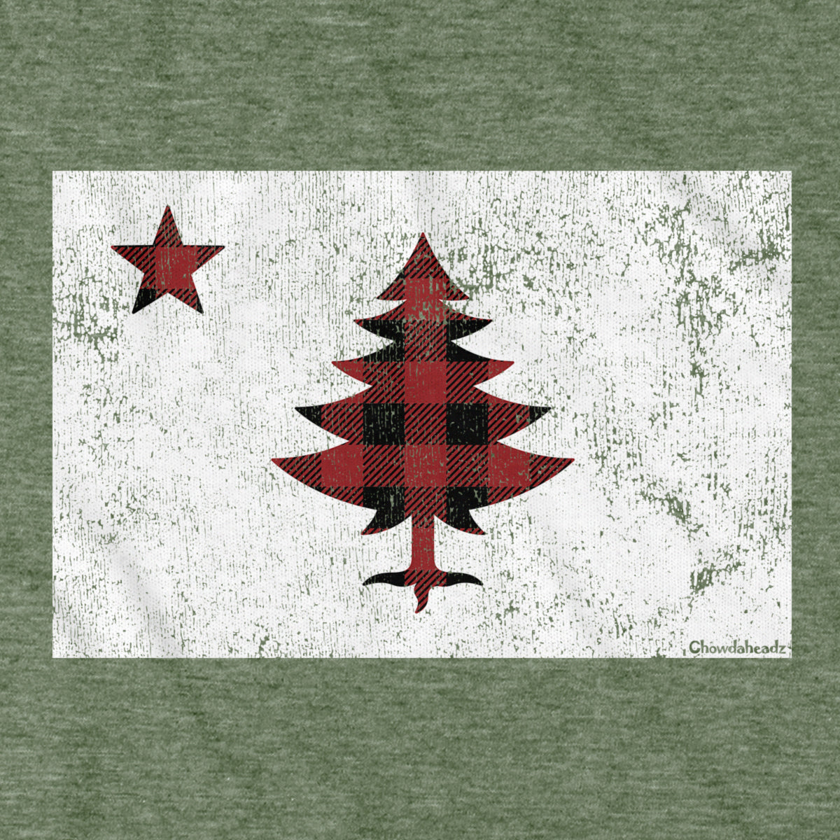 Buffalo Plaid Maine Flag T-Shirt - Chowdaheadz