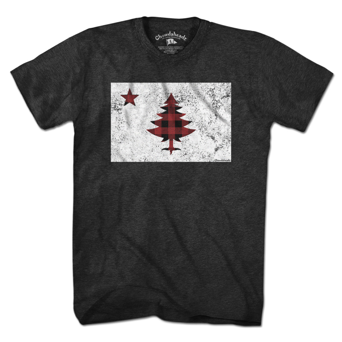 Buffalo Plaid Maine Flag T-Shirt - Chowdaheadz