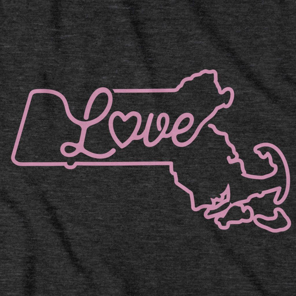 Love Massachusetts Script T-Shirt - Chowdaheadz