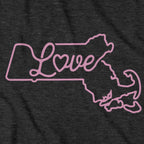 Love Massachusetts Script T-Shirt - Chowdaheadz