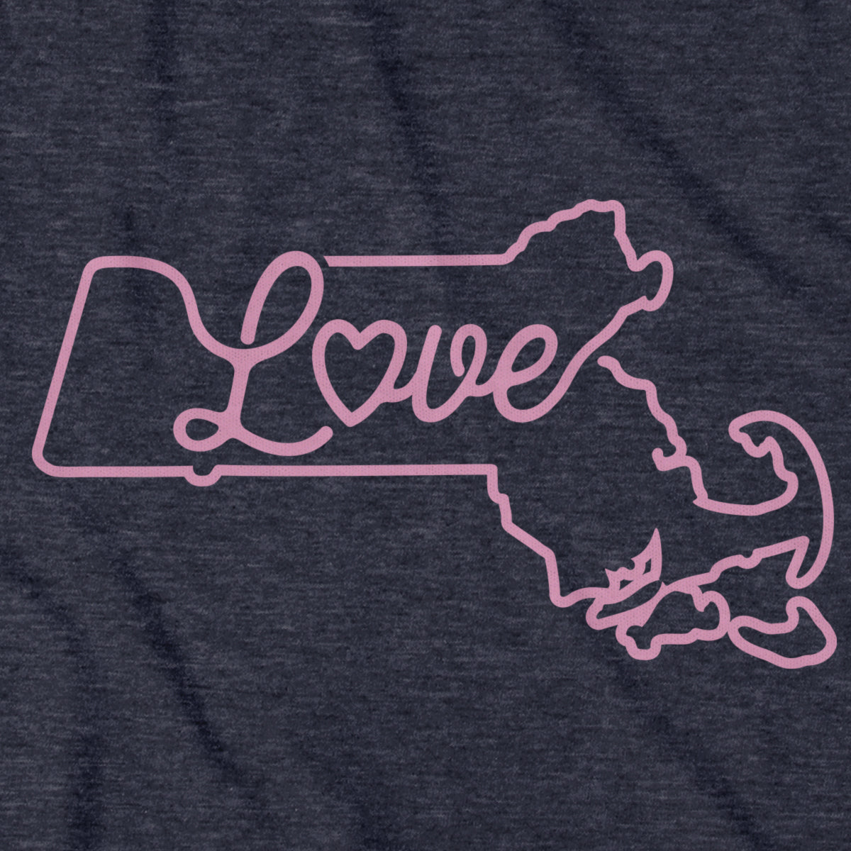 Love Massachusetts Script T-Shirt - Chowdaheadz
