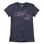 Love Massachusetts Script T-Shirt - Chowdaheadz