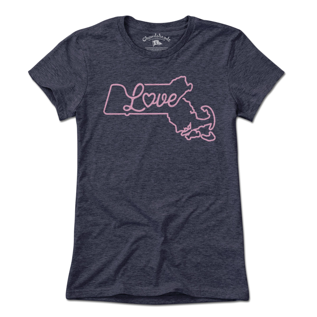 Love Massachusetts Script T-Shirt - Chowdaheadz