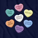 Boston Accent Candy Hearts T-Shirt - Chowdaheadz