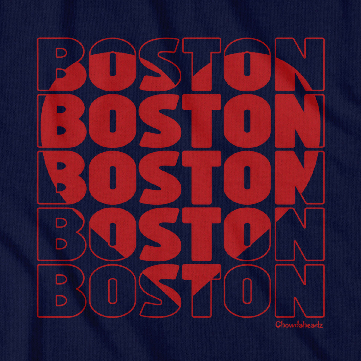Stacked Boston Heart T-Shirt - Chowdaheadz