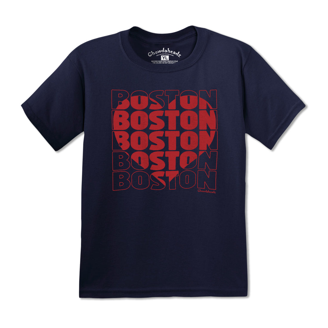 Stacked Boston Heart Youth T-Shirt - Chowdaheadz