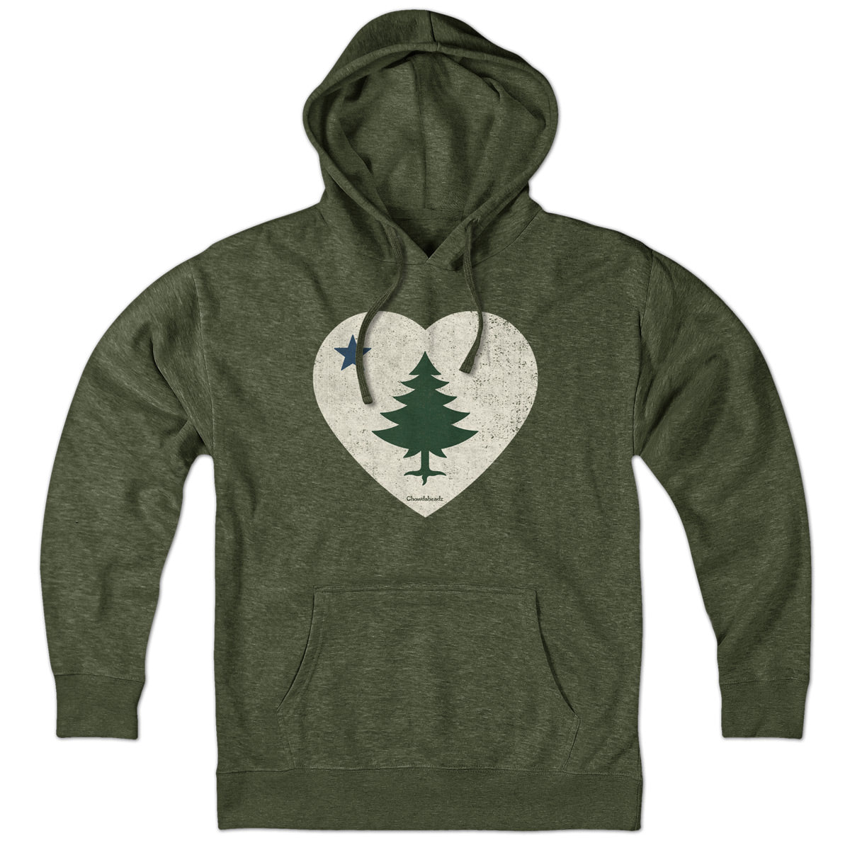 Vintage Maine Heart Hoodie - Chowdaheadz