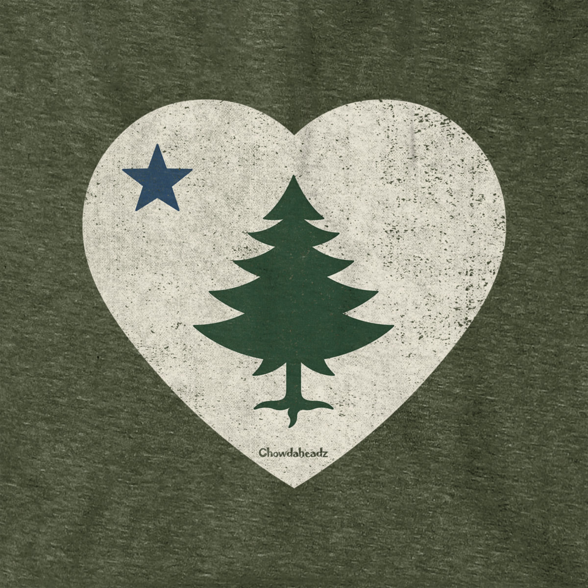 Vintage Maine Heart Hoodie - Chowdaheadz