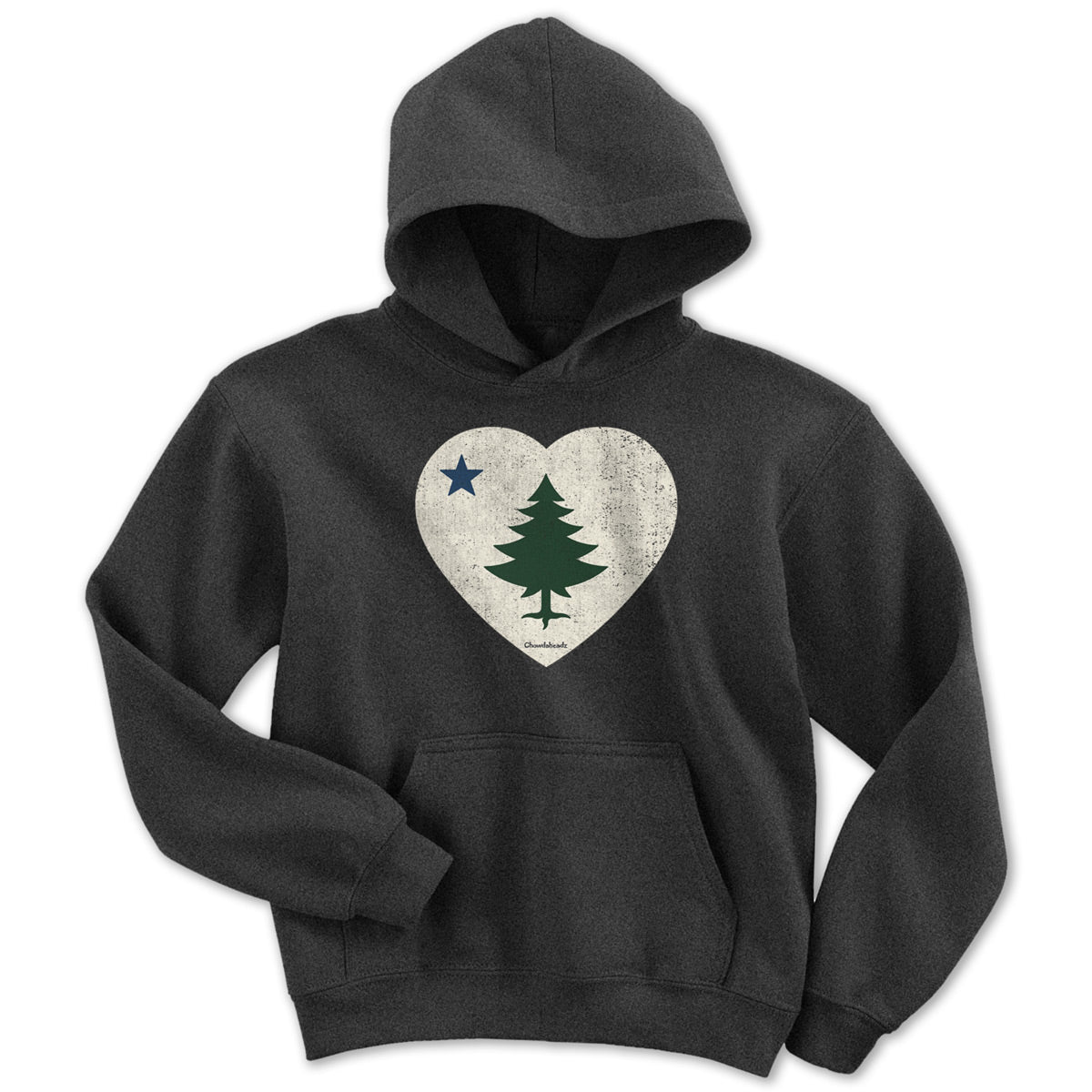 Vintage Maine Heart Youth Hoodie - Chowdaheadz