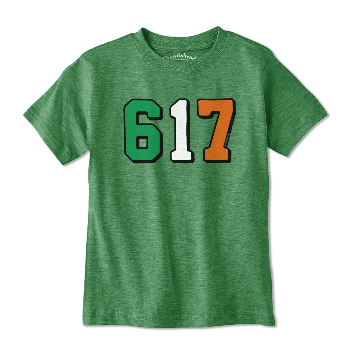 Boston 617 Irish Flag Youth T-Shirt - Chowdaheadz