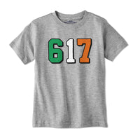 Boston 617 Irish Flag Youth T-Shirt - Chowdaheadz