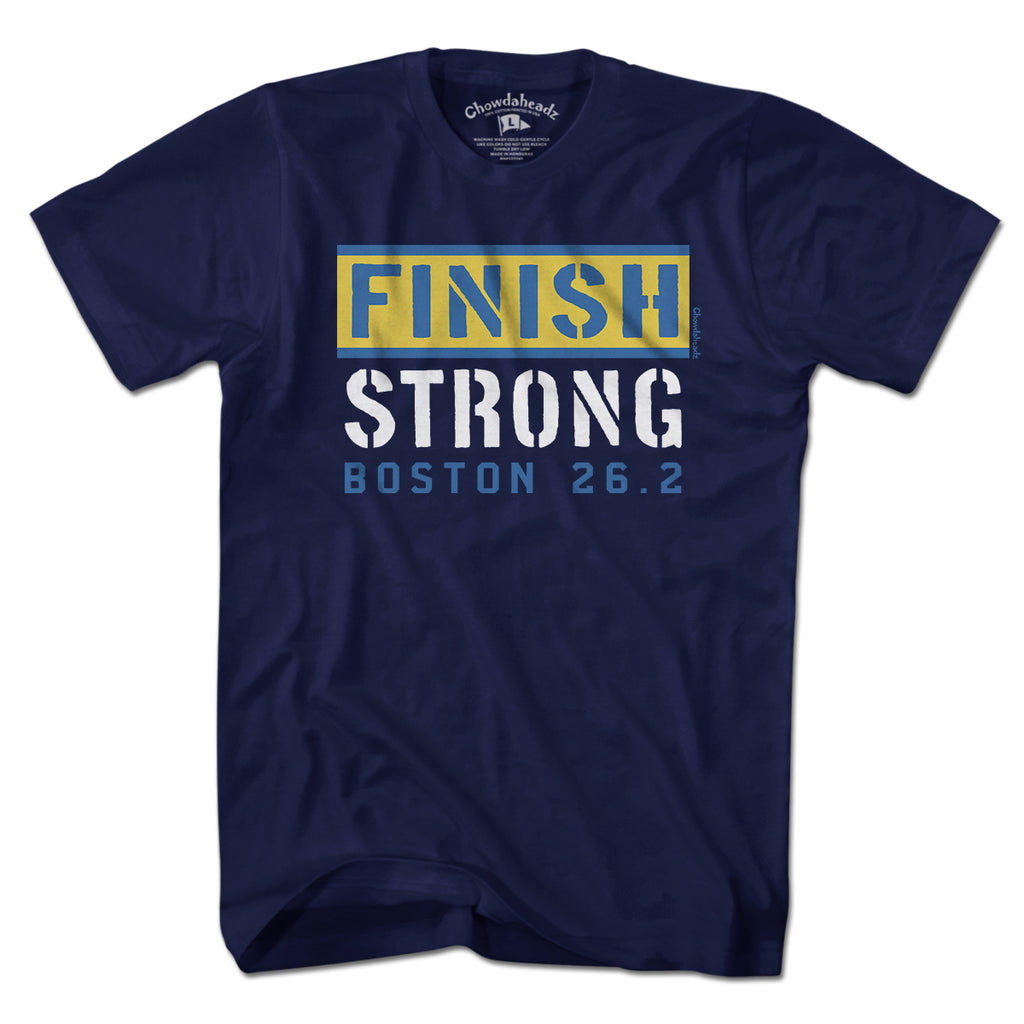 Finish Strong Boston 26.2 T-Shirt - Chowdaheadz