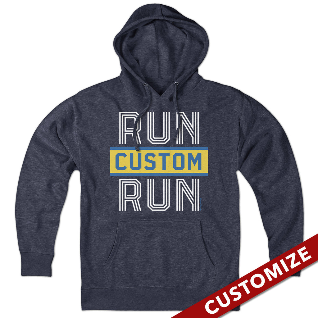 Run Custom Name Run Marathon Hoodie - Chowdaheadz