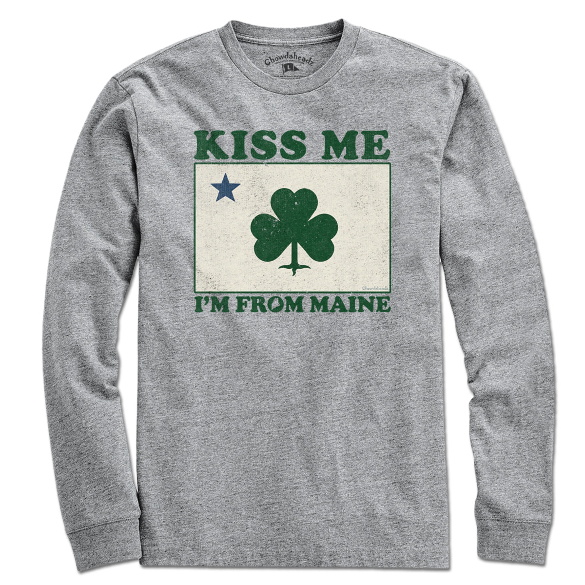 Kiss Me I'm From Maine Shamrock T-Shirt - Chowdaheadz