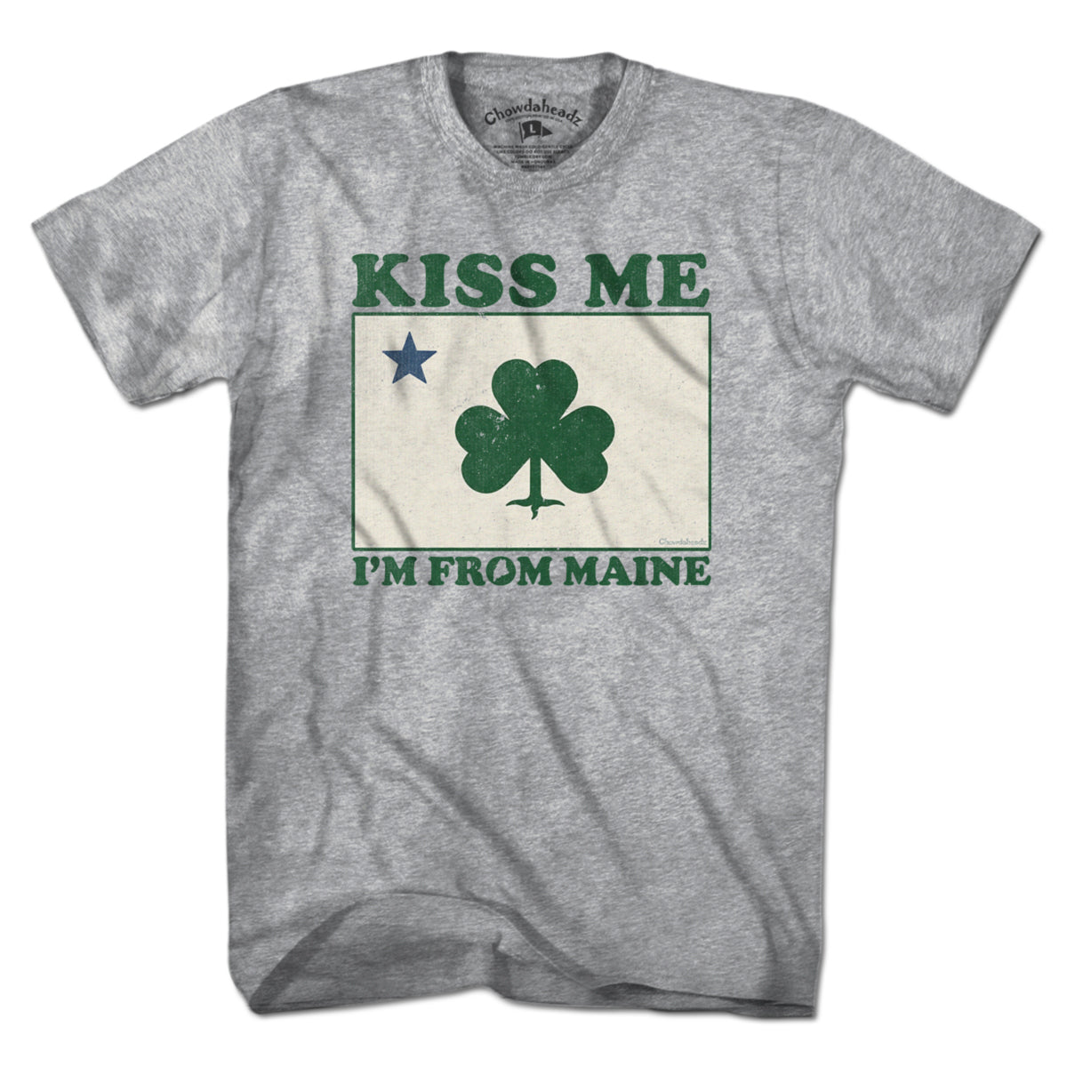 Kiss Me I'm From Maine Shamrock T-Shirt - Chowdaheadz