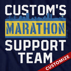 Custom Name's Marathon Support Team T-Shirt - Chowdaheadz