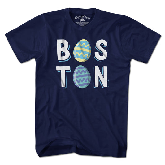 Boston Stacked Easter Eggs T-Shirt - Chowdaheadz
