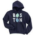 Boston Stacked Easter Eggs Youth Hoodie - Chowdaheadz