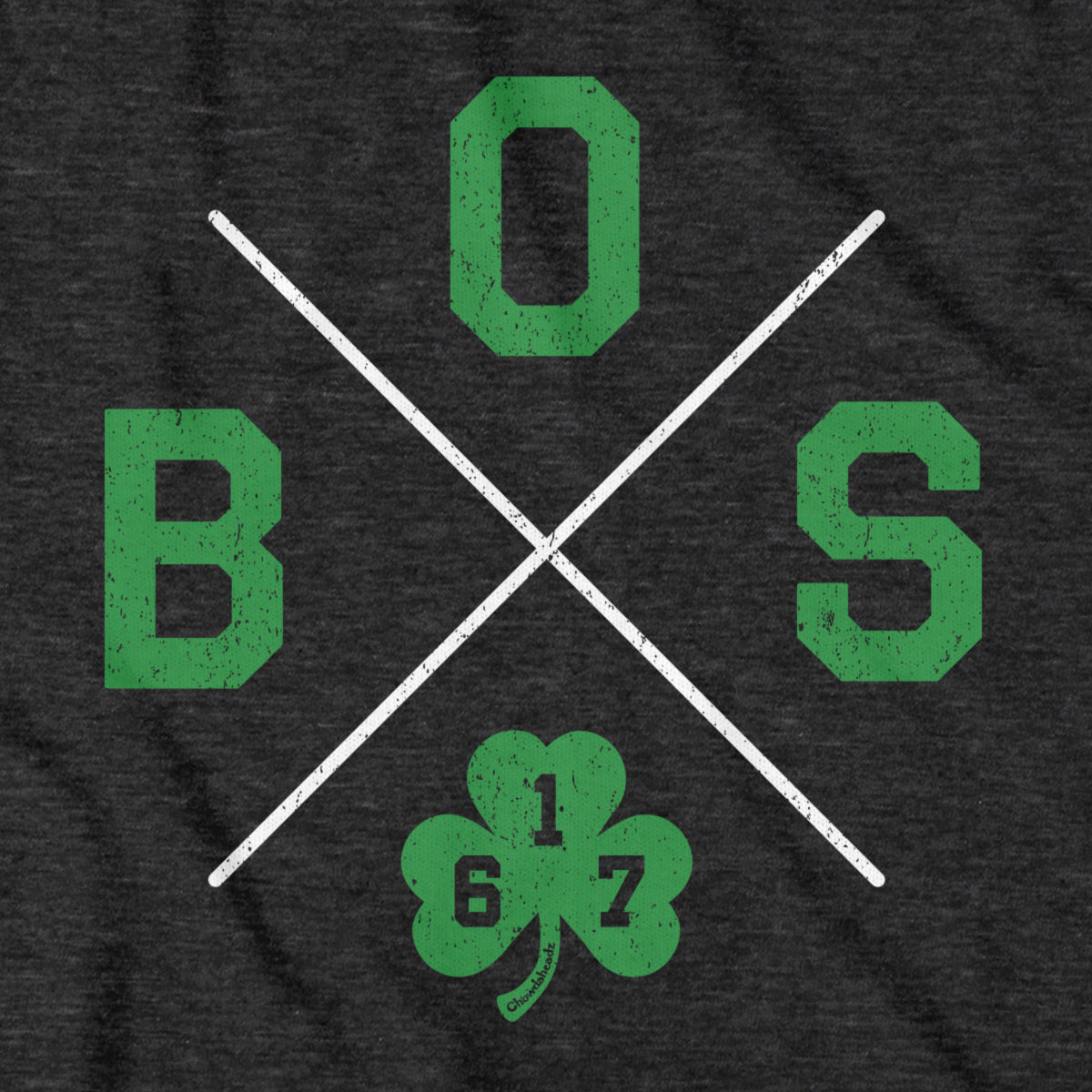 BOS Shamrock Crossed Out T-Shirt - Chowdaheadz