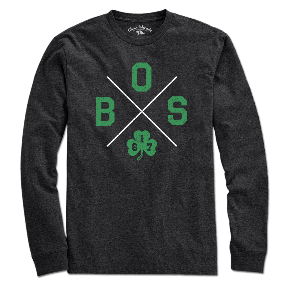 BOS Shamrock Crossed Out T-Shirt - Chowdaheadz