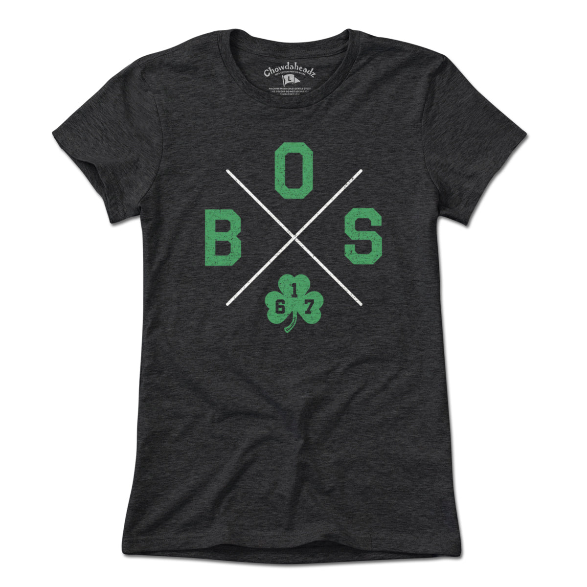 BOS Shamrock Crossed Out T-Shirt - Chowdaheadz
