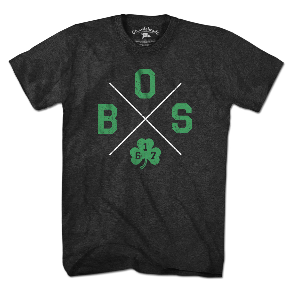 BOS Shamrock Crossed Out T-Shirt - Chowdaheadz
