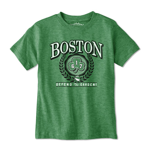 Boston Shamrock Undergrad Youth T-shirt - Chowdaheadz