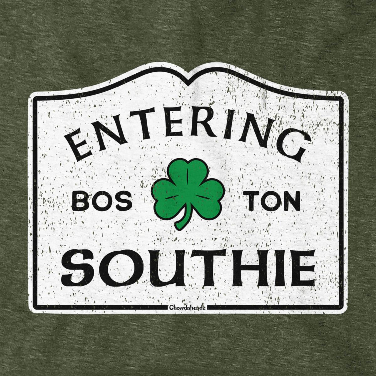Entering Southie Sign Hoodie - Chowdaheadz
