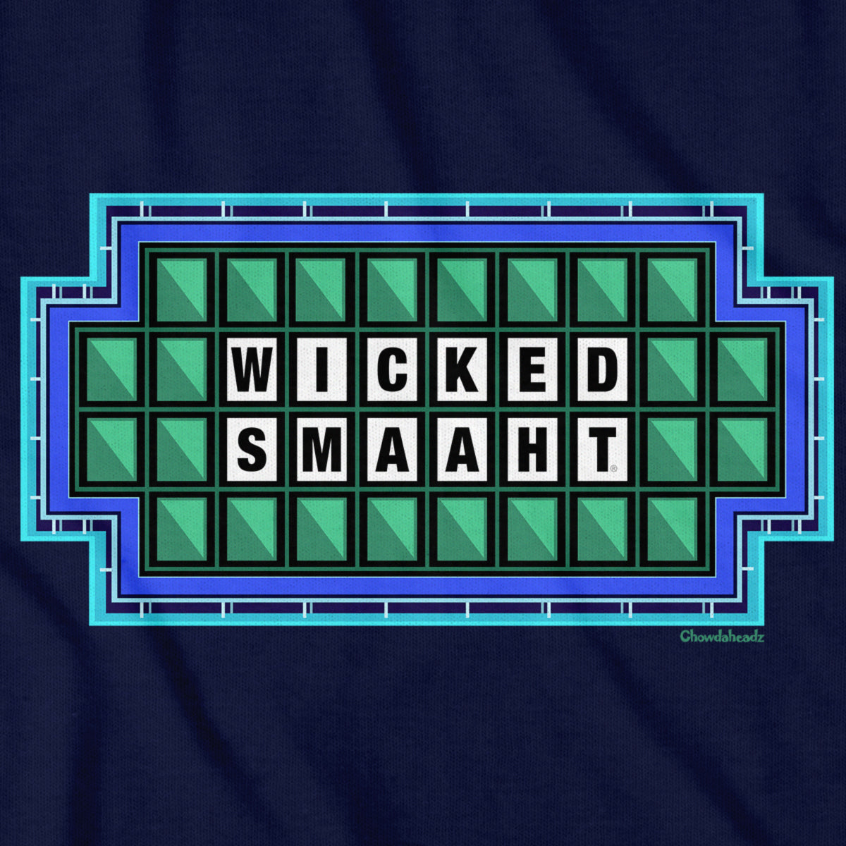Wicked Smaaht Puzzle Board T-Shirt - Chowdaheadz