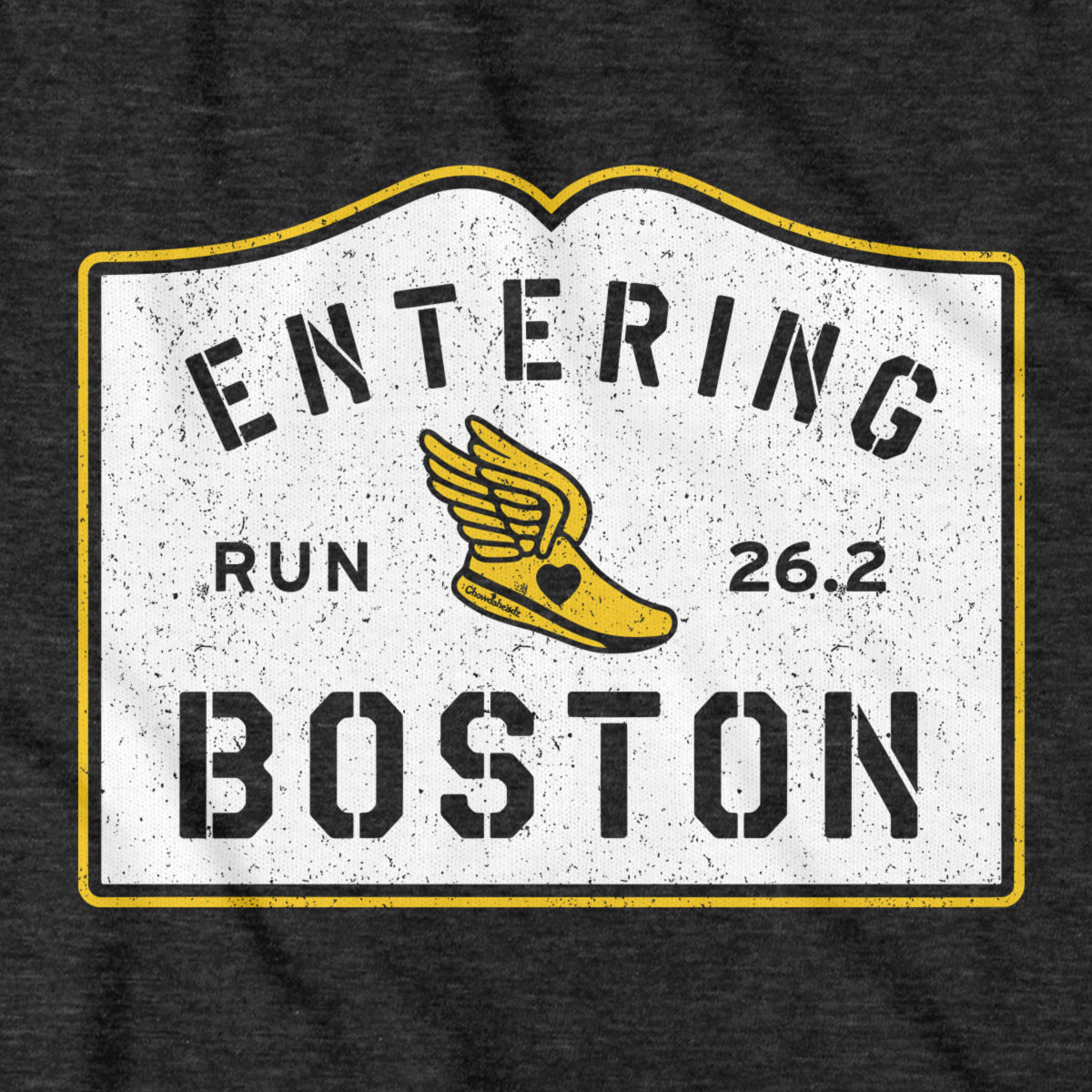 Entering Boston Run 26.2 T-Shirt - Chowdaheadz