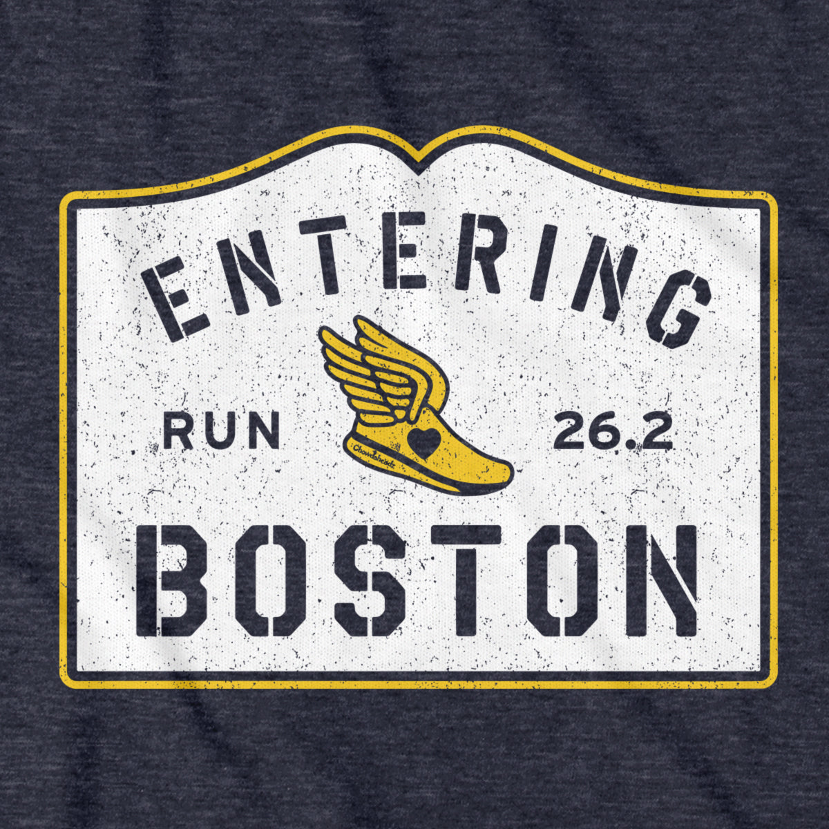 Entering Boston Run 26.2 T-Shirt - Chowdaheadz