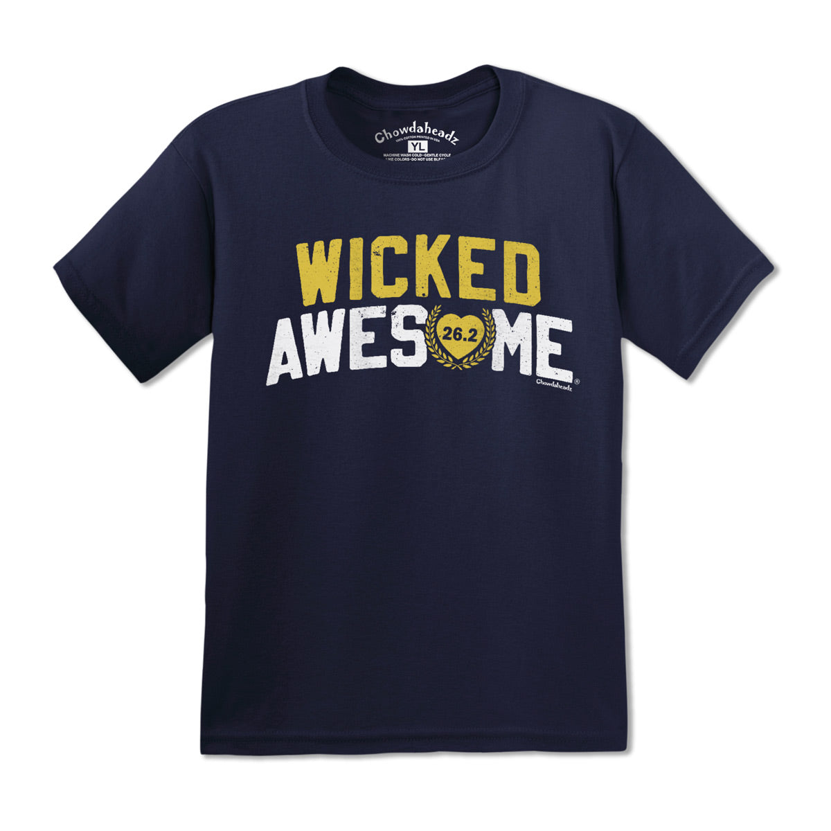Wicked Awesome 26.2 Heart Youth T-Shirt - Chowdaheadz