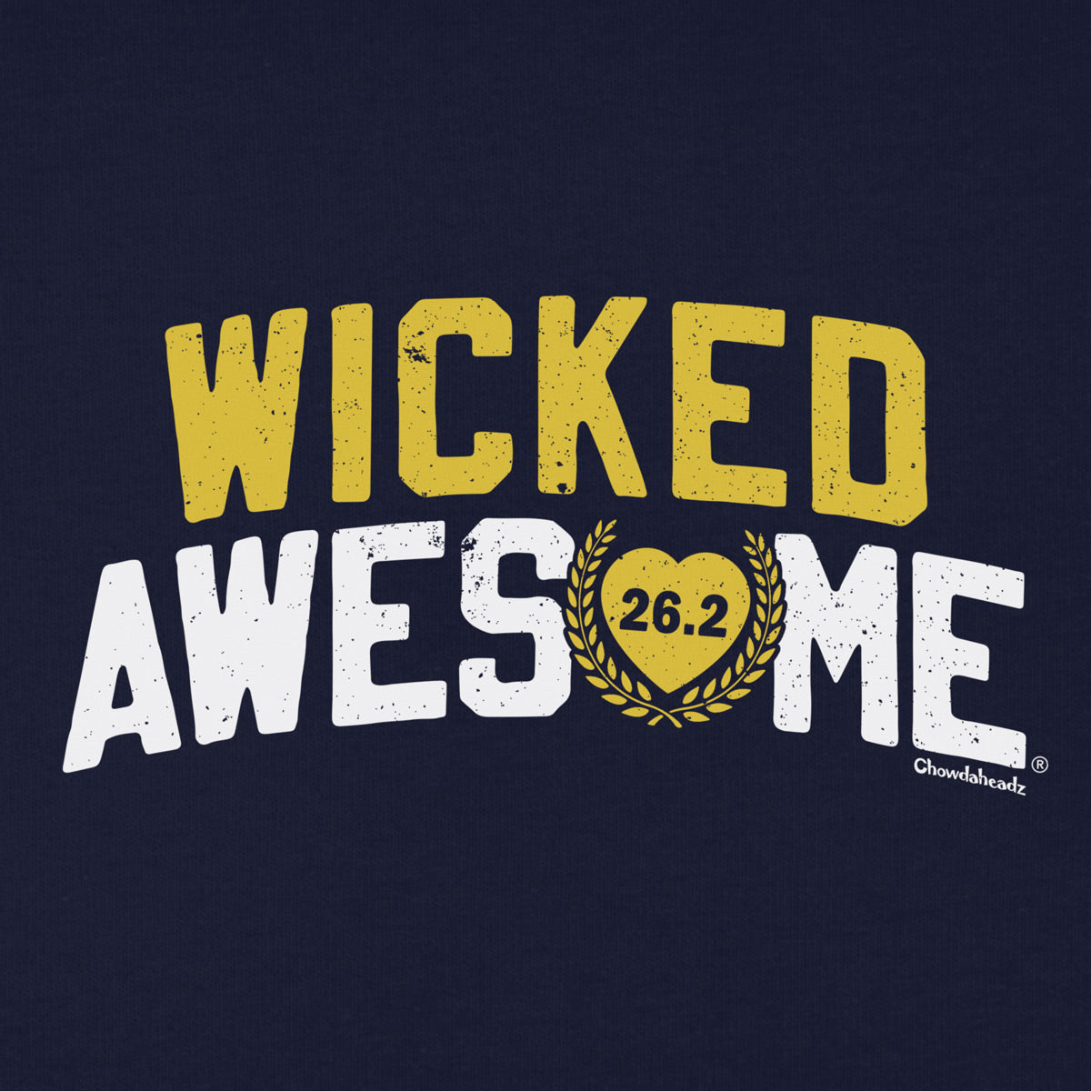 Wicked Awesome 26.2 Heart Youth T-Shirt - Chowdaheadz