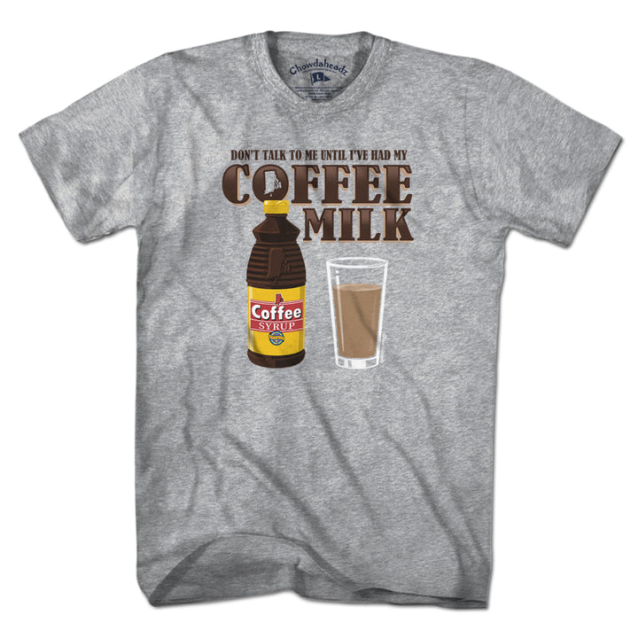 Coffee Milk T-Shirt — men's tee flat lay in Gray