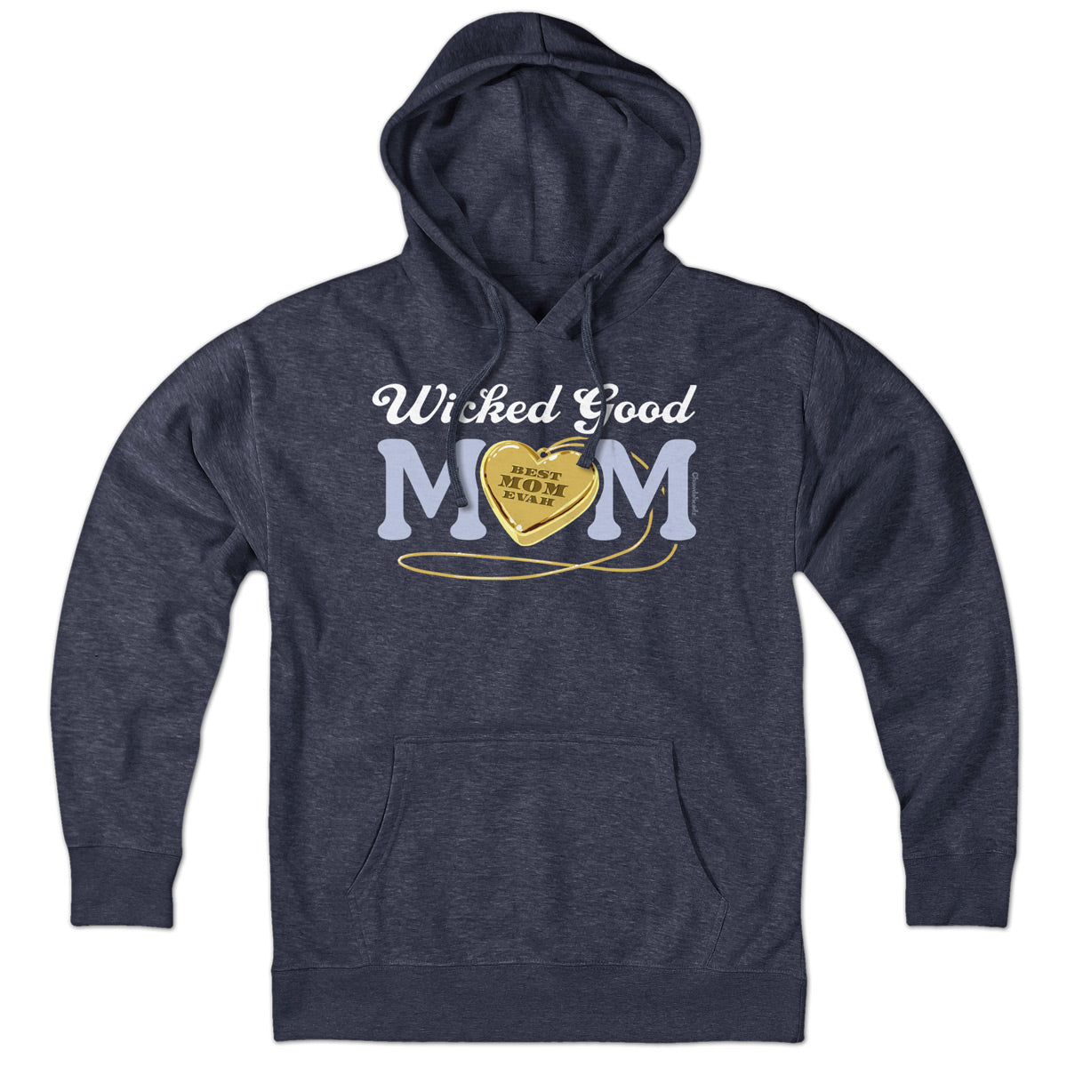 Wicked Good Mom Heart Pendant Hoodie - Chowdaheadz