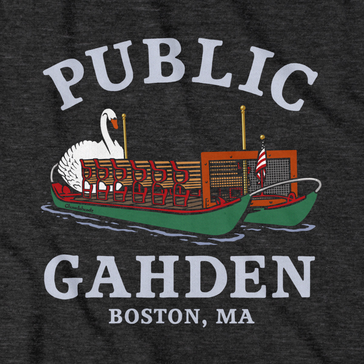 Public Gahden Swan Boat T-Shirt - Chowdaheadz