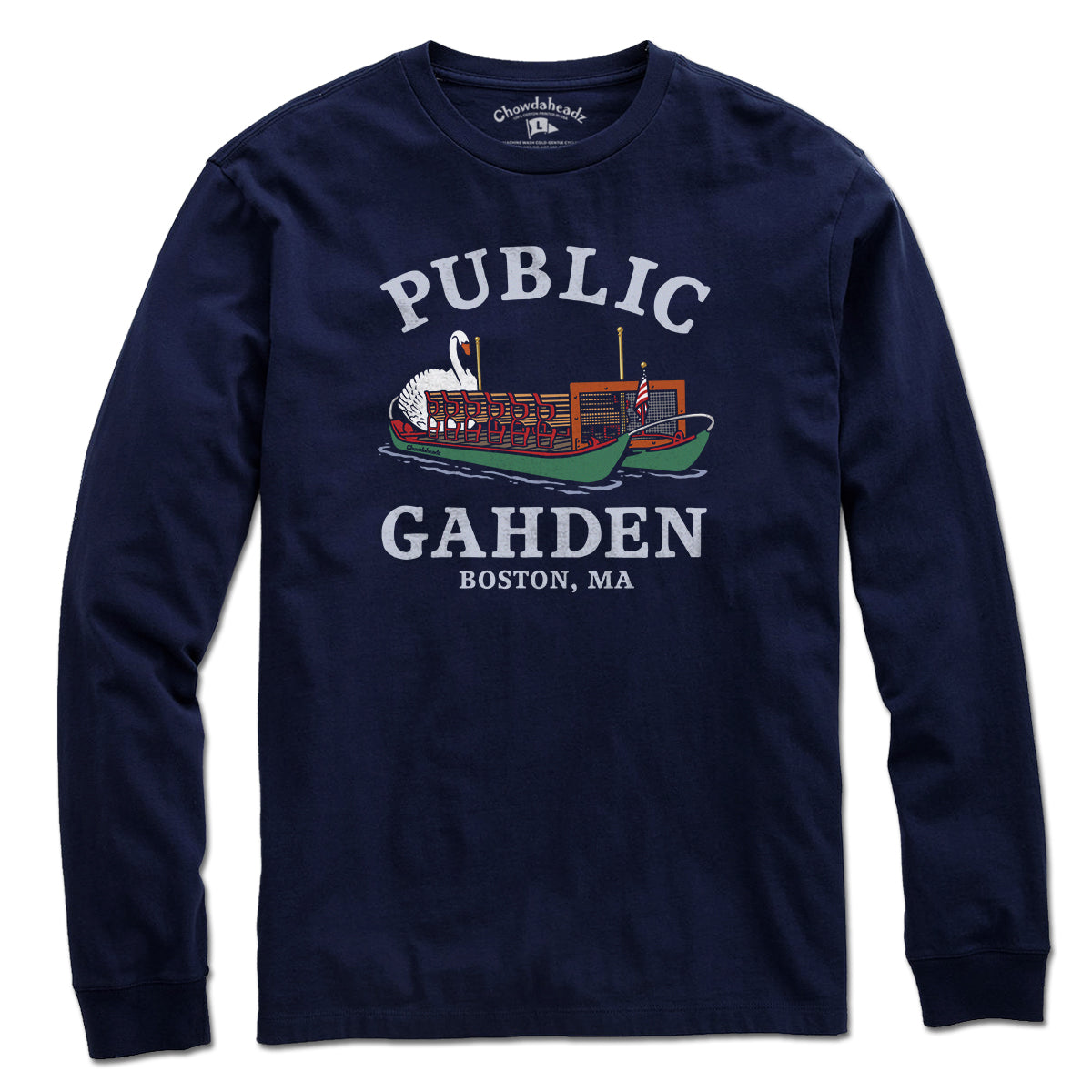 Public Gahden Swan Boat T-Shirt - Chowdaheadz