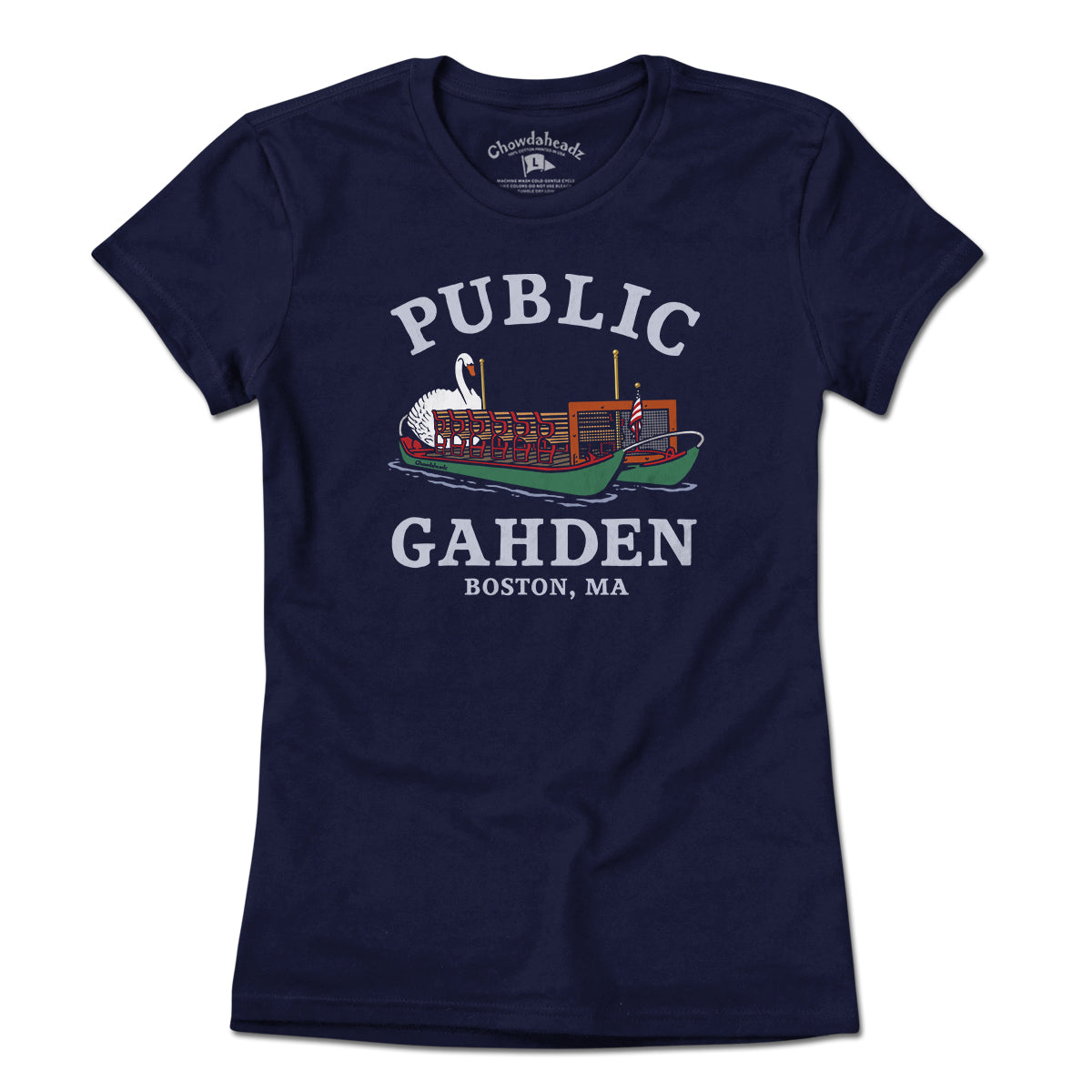 Public Gahden Swan Boat T-Shirt - Chowdaheadz