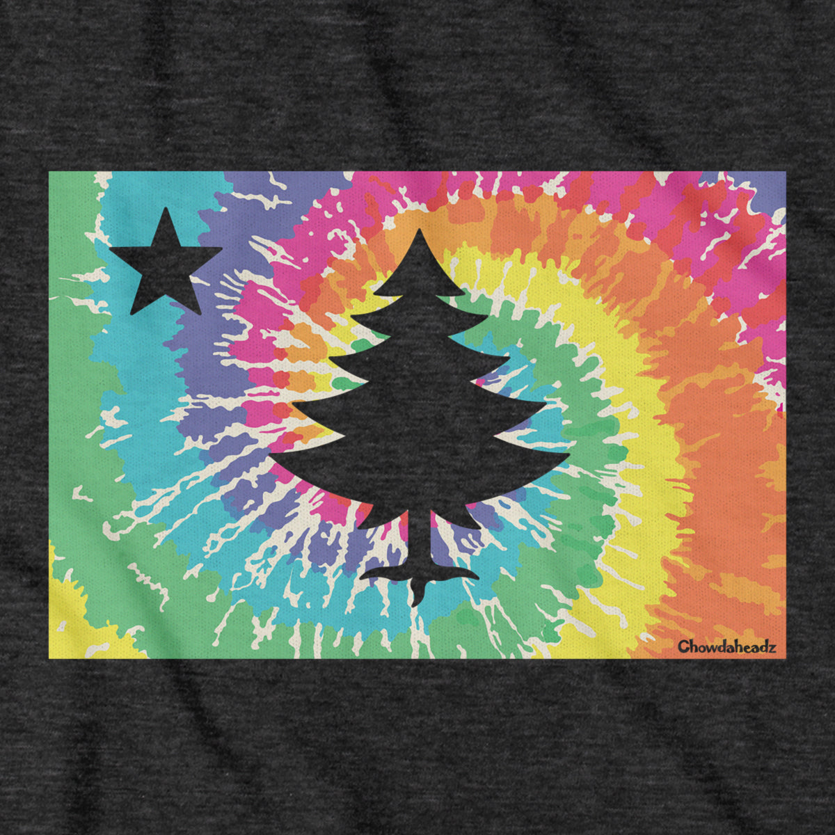 Vintage Maine Flag Tie Dye T-Shirt - Chowdaheadz