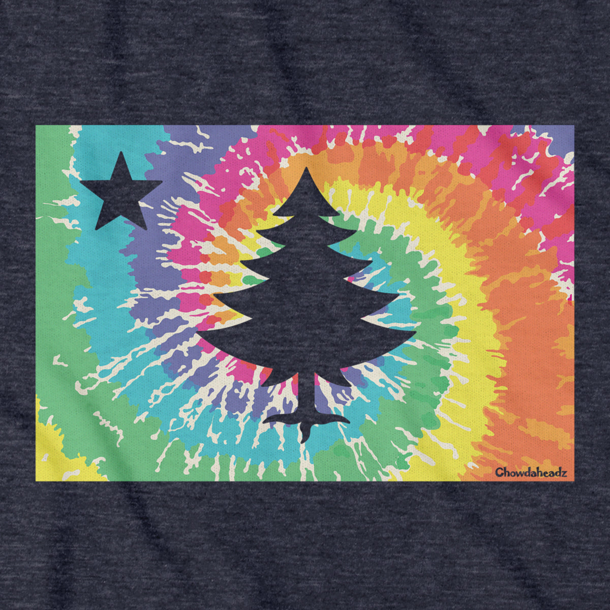 Vintage Maine Flag Tie Dye T-Shirt - Chowdaheadz