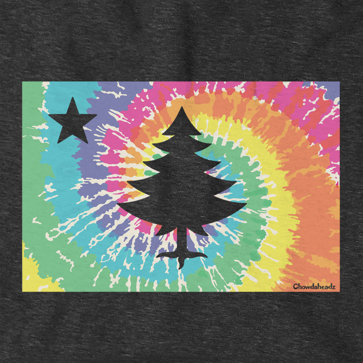 Vintage Maine Flag Tie Dye Hoodie