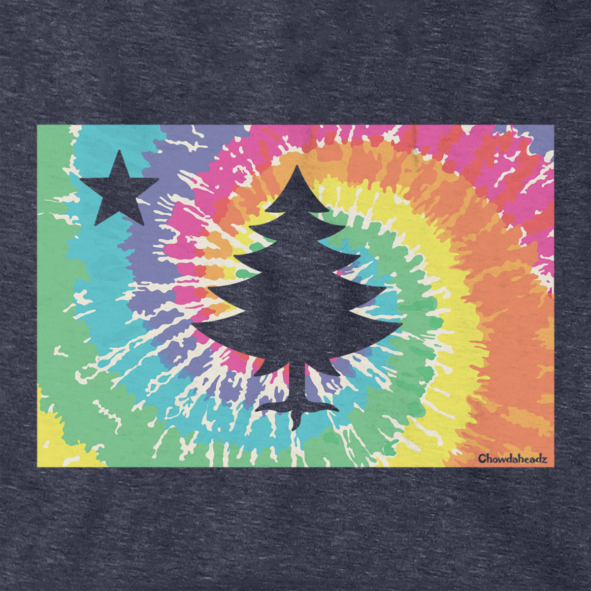 Vintage Maine Flag Tie Dye Hoodie - Chowdaheadz