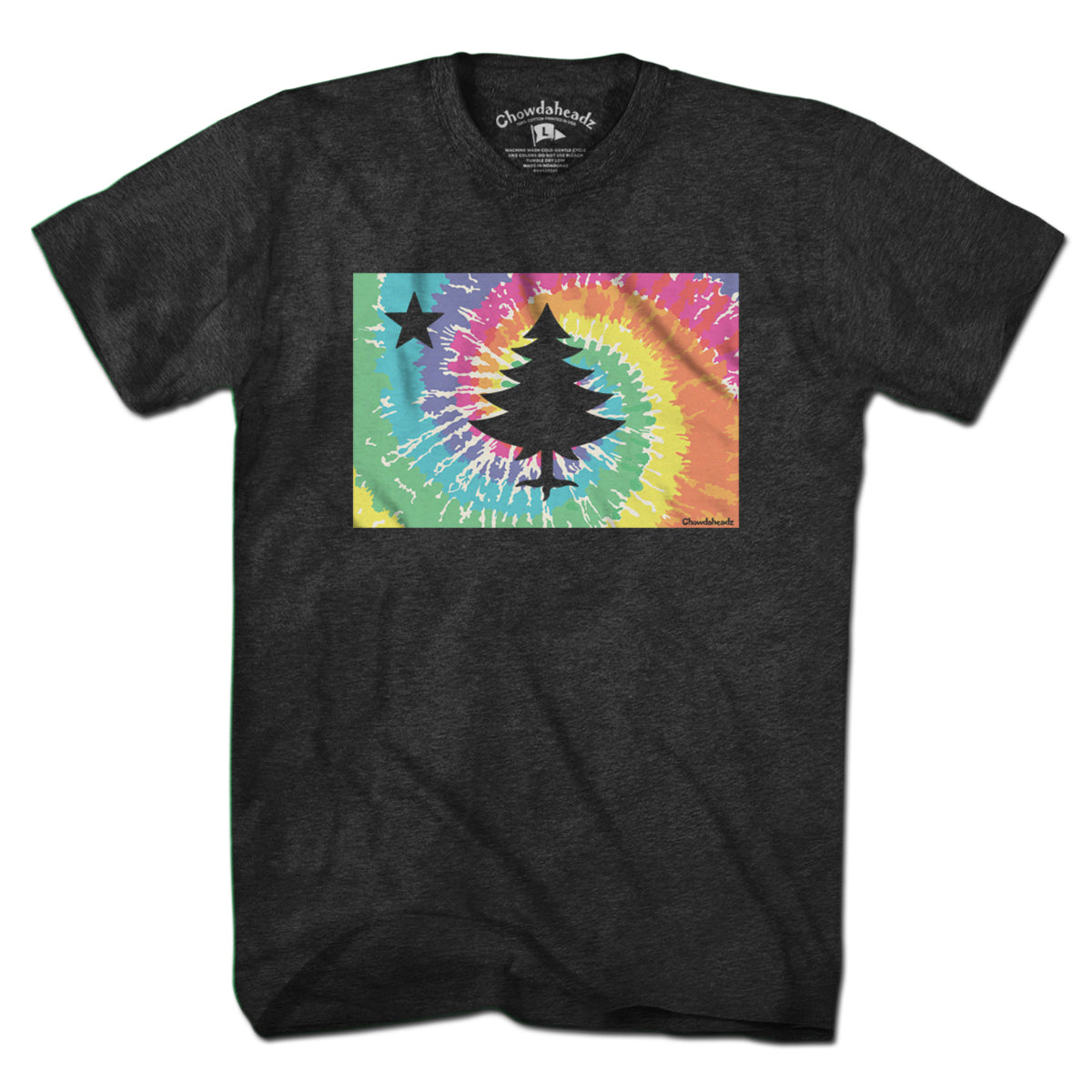 Vintage Maine Flag Tie Dye T-Shirt - Chowdaheadz