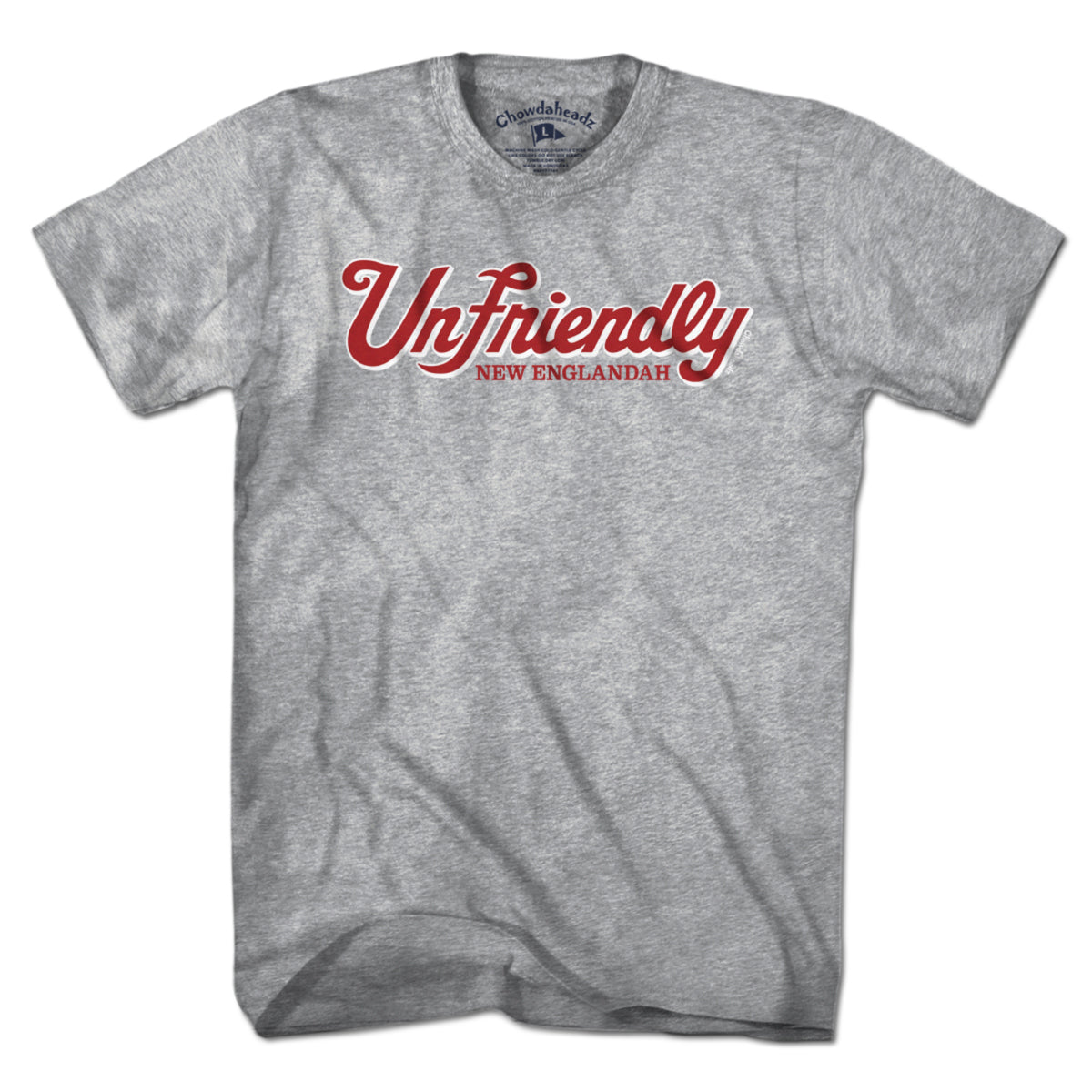 Unfriendly New Englandah Logo T-Shirt – Chowdaheadz