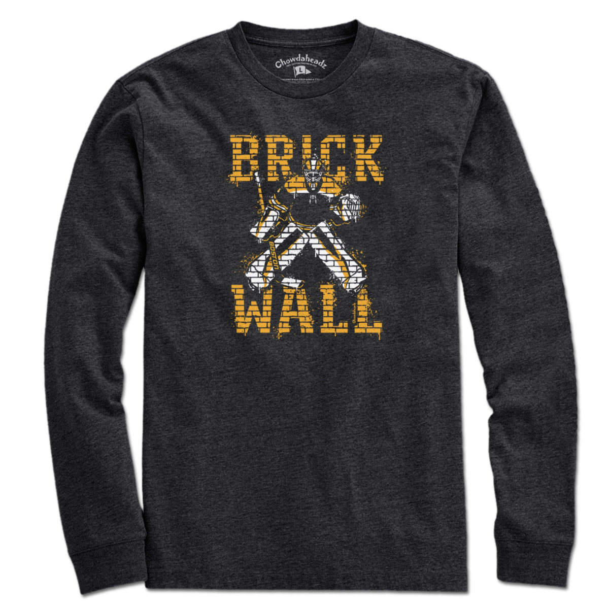 Brick Wall Boston Hockey T-Shirt - Chowdaheadz