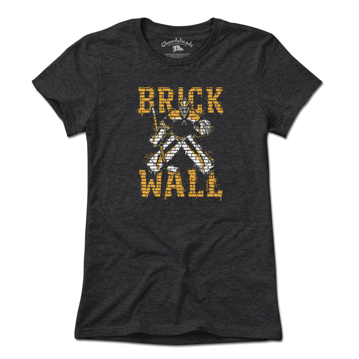 Brick Wall Boston Hockey T-Shirt - Chowdaheadz