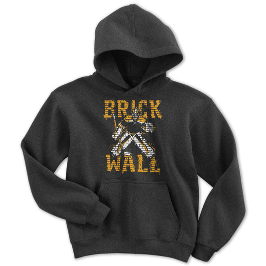 Brick Wall Boston Hockey Youth Hoodie - Chowdaheadz